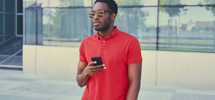 black-american-male-using-a-smart-phone